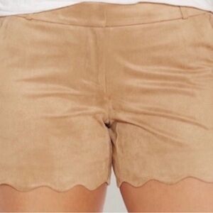 Maurices Faux Suede Scalloped Hem Shorts